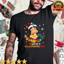 Load image into Gallery viewer, Jasmine happy hallothanksmas halloween thanksgiving christmas T-Shirt, Ladies T-Shirt 2D

