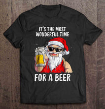 Load image into Gallery viewer, It’s The Most Wonderful Time For A Beer Santa Claus Version2 T-Shirt, Ladies T-Shirt, LongSleeve, Hoodie 2D
