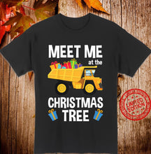 Load image into Gallery viewer, Kinder Construction Truck Shirt For Toddlers Boys Christmas Tree T-Shirt, Ladies T-Shirt 2D
