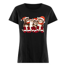Load image into Gallery viewer, Kittens With Santa Hats Funny Christmas Cat Meme T-Shirt, Ladies T-Shirt, LongSleeve, Sweatshirt, Hoodie 2D
