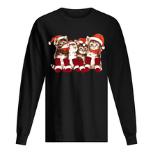 Load image into Gallery viewer, Kittens With Santa Hats Funny Christmas Cat Meme T-Shirt, Ladies T-Shirt, LongSleeve, Sweatshirt, Hoodie 2D
