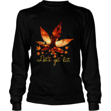 Load image into Gallery viewer, Let’s Get Lit Weed Halloween T-Shirt, Ladies T-Shirt, LongSleeve, Sweatshirt, Hoodie 2D
