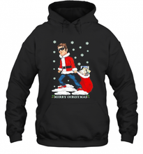 Load image into Gallery viewer, Liam Gallagher Merry Christmas T-Shirt, Ladies T-Shirt, LongSleeve, Sweatshirt, Hoodie 2D
