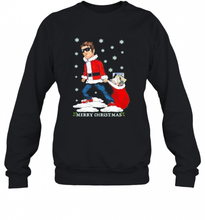 Load image into Gallery viewer, Liam Gallagher Merry Christmas T-Shirt, Ladies T-Shirt, LongSleeve, Sweatshirt, Hoodie 2D
