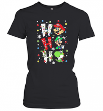 Load image into Gallery viewer, MARIO HO HO HO MERRY CHRISTMAS T-Shirt, Ladies T-Shirt, LongSleeve, Sweatshirt, Hoodie 2D
