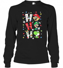 Load image into Gallery viewer, MARIO HO HO HO MERRY CHRISTMAS T-Shirt, Ladies T-Shirt, LongSleeve, Sweatshirt, Hoodie 2D
