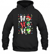 Load image into Gallery viewer, MARIO HO HO HO MERRY CHRISTMAS T-Shirt, Ladies T-Shirt, LongSleeve, Sweatshirt, Hoodie 2D
