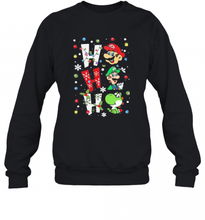 Load image into Gallery viewer, MARIO HO HO HO MERRY CHRISTMAS T-Shirt, Ladies T-Shirt, LongSleeve, Sweatshirt, Hoodie 2D
