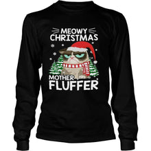 Load image into Gallery viewer, Meowy Christmas Mother Fluffer T-Shirt, Ladies T-Shirt, LongSleeve, Sweatshirt, Hoodie 2D
