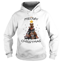 Load image into Gallery viewer, Meowy Christmas Tree Cute Merry Xmas T-Shirt, Ladies T-Shirt, LongSleeve, Sweatshirt, Hoodie 2D
