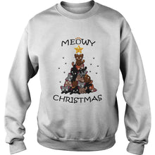Load image into Gallery viewer, Meowy Christmas Tree Cute Merry Xmas T-Shirt, Ladies T-Shirt, LongSleeve, Sweatshirt, Hoodie 2D
