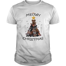 Load image into Gallery viewer, Meowy Christmas Tree Cute Merry Xmas T-Shirt, Ladies T-Shirt, LongSleeve, Sweatshirt, Hoodie 2D
