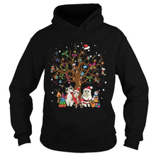 Load image into Gallery viewer, Meowy Merry Christmas Cats Christmas tree T-Shirt, Ladies T-Shirt, LongSleeve, Sweatshirt, Hoodie 2D
