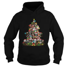 Load image into Gallery viewer, MERRY AND BRIGHT OWL CHRISTMAS TREE T-Shirt, Ladies T-Shirt, LongSleeve, Sweatshirt, Hoodie 2D
