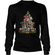 Load image into Gallery viewer, MERRY AND BRIGHT OWL CHRISTMAS TREE T-Shirt, Ladies T-Shirt, LongSleeve, Sweatshirt, Hoodie 2D
