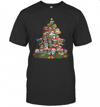 Load image into Gallery viewer, Merry And Bright Owl Christmas Tree T-Shirt, Ladies T-Shirt, LongSleeve, Sweatshirt, Hoodie 2D
