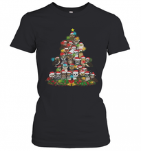 Load image into Gallery viewer, Merry And Bright Owl Christmas Tree T-Shirt, Ladies T-Shirt, LongSleeve, Sweatshirt, Hoodie 2D
