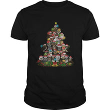 Load image into Gallery viewer, MERRY AND BRIGHT OWL CHRISTMAS TREE T-Shirt, Ladies T-Shirt, LongSleeve, Sweatshirt, Hoodie 2D
