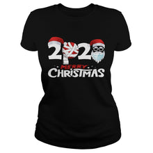 Load image into Gallery viewer, MERRY CHRISTMAS 2020 FUNNY SANTA QUARANTINE XMAS FACE MASK T-Shirt, Ladies T-Shirt, LongSleeve, Sweatshirt, Hoodie 2D
