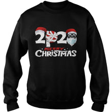 Load image into Gallery viewer, MERRY CHRISTMAS 2020 FUNNY SANTA QUARANTINE XMAS FACE MASK T-Shirt, Ladies T-Shirt, LongSleeve, Sweatshirt, Hoodie 2D
