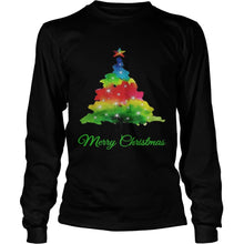 Load image into Gallery viewer, Merry Christmas Colorful Christmas Tree T-Shirt, Ladies T-Shirt, LongSleeve, Sweatshirt, Hoodie 2D
