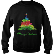 Load image into Gallery viewer, Merry Christmas Colorful Christmas Tree T-Shirt, Ladies T-Shirt, LongSleeve, Sweatshirt, Hoodie 2D
