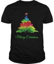 Load image into Gallery viewer, Merry Christmas Colorful Christmas Tree T-Shirt, Ladies T-Shirt, LongSleeve, Sweatshirt, Hoodie 2D
