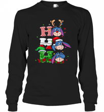 Load image into Gallery viewer, Merry Christmas Donkey Eeyore Ho Ho Ho T-Shirt, Ladies T-Shirt, LongSleeve, Sweatshirt, Hoodie 2D
