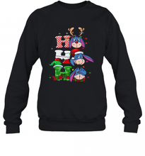 Load image into Gallery viewer, Merry Christmas Donkey Eeyore Ho Ho Ho T-Shirt, Ladies T-Shirt, LongSleeve, Sweatshirt, Hoodie 2D
