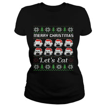Load image into Gallery viewer, MERRY CHRISTMAS LETS CATS HAT T-Shirt, Ladies T-Shirt, LongSleeve, Sweatshirt, Hoodie 2D
