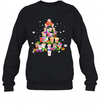 Load image into Gallery viewer, MERRY CHRISTMAS TREE DUNKIN DONUTS COFFEE T-Shirt, Ladies T-Shirt, LongSleeve, Sweatshirt, Hoodie 2D
