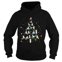 Load image into Gallery viewer, Merry Christmas Unicorn Tree Xmas Funny Unicorn Lover T-Shirt, Ladies T-Shirt, LongSleeve, Sweatshirt, Hoodie 2D
