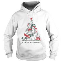 Load image into Gallery viewer, Merry Woofmas Funny Dogs Christmas Tree Xmas T-Shirt, Ladies T-Shirt, LongSleeve, Sweatshirt, Hoodie 2D
