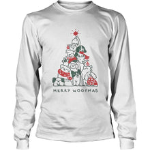 Load image into Gallery viewer, Merry Woofmas Funny Dogs Christmas Tree Xmas T-Shirt, Ladies T-Shirt, LongSleeve, Sweatshirt, Hoodie 2D
