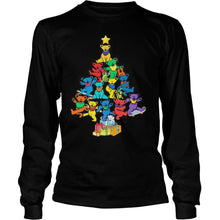 Load image into Gallery viewer, Merry christmas tree bears color T-Shirt, Ladies T-Shirt, LongSleeve, Sweatshirt, Hoodie 2D
