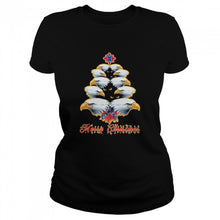 Load image into Gallery viewer, MERRY CHRISTMAS TREE EAGLES BRITISH FLAG T-Shirt, Ladies T-Shirt, LongSleeve, Sweatshirt, Hoodie 2D
