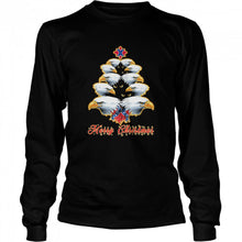 Load image into Gallery viewer, MERRY CHRISTMAS TREE EAGLES BRITISH FLAG T-Shirt, Ladies T-Shirt, LongSleeve, Sweatshirt, Hoodie 2D
