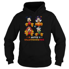 Load image into Gallery viewer, Mickey Mouse Disney Halloween And Merry Christmas Happy Hallothanksmas 2020 T-Shirt, Ladies T-Shirt, LongSleeve, Sweatshirt, Hoodie 2D
