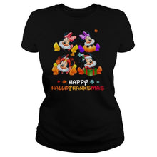 Load image into Gallery viewer, Minnie Disney Halloween And Merry Christmas Happy Hallothanksmas 2020 T-Shirt, Ladies T-Shirt, LongSleeve, Sweatshirt, Hoodie 2D
