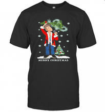 Load image into Gallery viewer, MORRISSEY SANTA MERRY CHRISTMAS TREE SHIRT T-Shirt, Ladies T-Shirt, LongSleeve, Sweatshirt, Hoodie 2D
