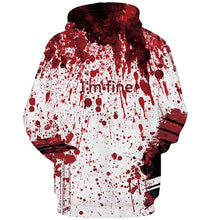 Load image into Gallery viewer, Mens Halloween Hoodies Blood Letter Pattern
