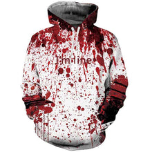 Load image into Gallery viewer, Mens Halloween Hoodies Blood Letter Pattern
