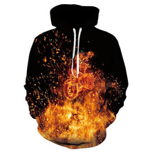 Load image into Gallery viewer, Mens Hoodies 3D Printing Halloween Fire Printed Hoody

