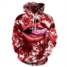 Load image into Gallery viewer, Mens Hoodies 3D Printed Lip Tongue Pattern Printing Halloween Hoodies
