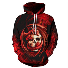 Load image into Gallery viewer, Mens Halloween Hoodies Aesthetic Witchcraft Skull Printing
