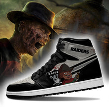 Load image into Gallery viewer, NFL Oakland Raiders Horror Air Jordan Shoes Sport Top Branding Trends 2020 Sneakers
