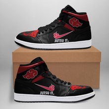 Load image into Gallery viewer, Akatsuki Justsu It Shoes Naruto Anime Sneakers Air Jordan Shoes Sport Sneakers

