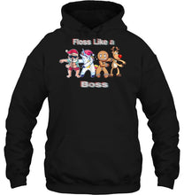 Load image into Gallery viewer, Floss Like A Boss Santa Unicorn Gingerbread Reindeer Christmas T-Shirt, Ladies T-Shirt, LongSleeve, Sweatshirt, Hoodie 2D
