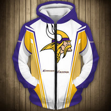 Load image into Gallery viewer, Minnesota Vikings  NFL Football Suit  3D Hoodie, 3D Zip Hoodie, 3D Sweatshirt, 3D Fleece Hoodie, 3D T-Shirt, 3D Polo T-Shirt, 3D Tank Top, 3D Bomber Jacket, 3D Long Pants, 3D Short Pants Full Print
