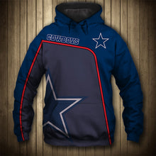 Load image into Gallery viewer, Dallas Cowboys 3 NFL Football Suit  3D Hoodie, 3D Zip Hoodie, 3D Sweatshirt, 3D Fleece Hoodie, 3D T-Shirt, 3D Polo T-Shirt, 3D Tank Top, 3D Bomber Jacket, 3D Long Pants, 3D Short Pants Full Print
